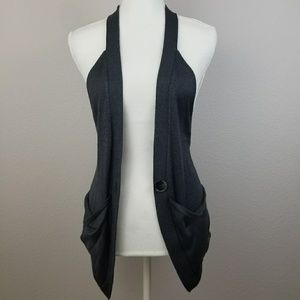 Left on Houston Anthropologie Vest Navy Blue Small